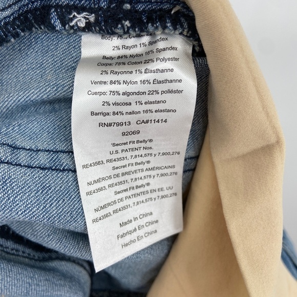 NWT INDIGO BLUE Fit Belly Bootcut Stretch Denim Maternity Jeans Pants Size XS - Picture 7 of 7